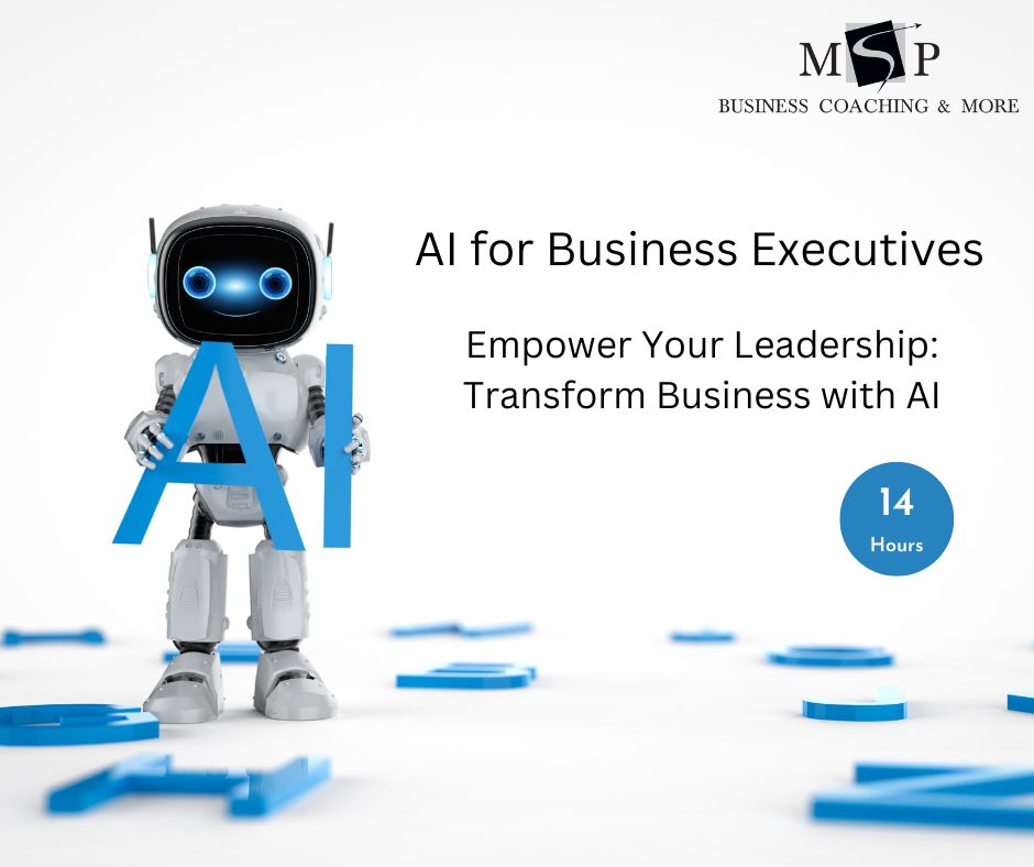 image displaying an AI robot, emphasizing on how AI can help business executives to empower their leadership.